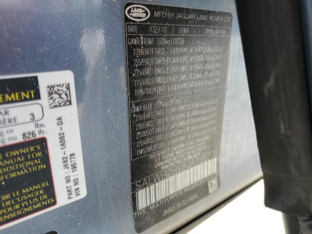 2018 LAND ROVER RANGE ROVE - SALWR2RV8JA195778