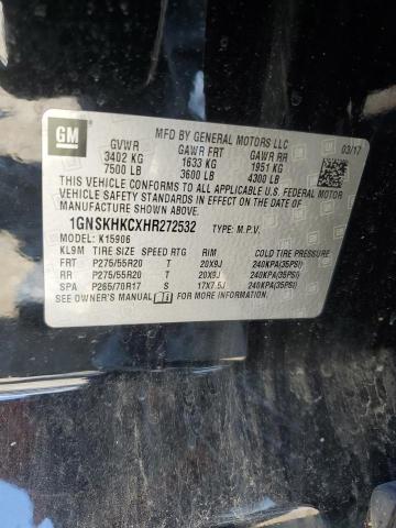 2017 CHEVROLET SUBURBAN K - 1GNSKHKCXHR272532