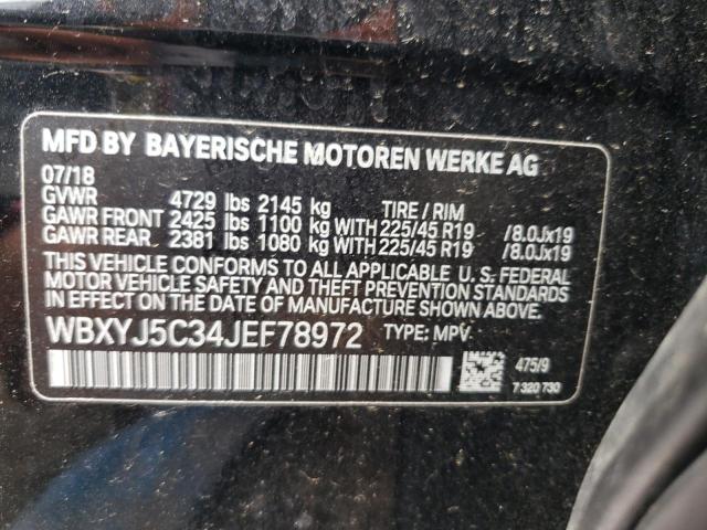 2018 BMW X2 XDRIVE2 WBXYJ5C34JEF78972