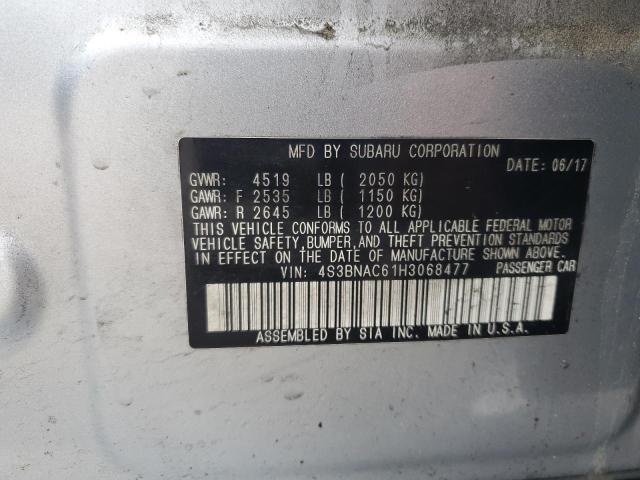2017 SUBARU LEGACY 2.5 4S3BNAC61H3068477