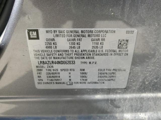 2022 BUICK ENVISION P - LRBAZLR44ND062033