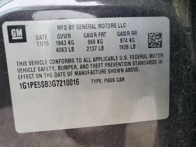 2016 CHEVROLET CRUZE LIMI 1G1PE5SB3G7210016