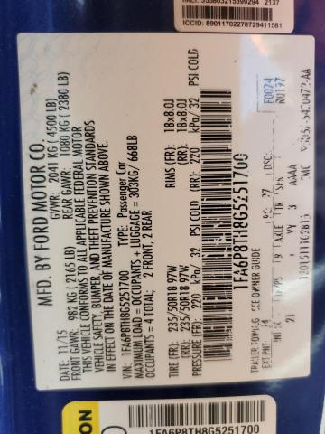 2016 FORD MUSTANG 1FA6P8TH8G5251700
