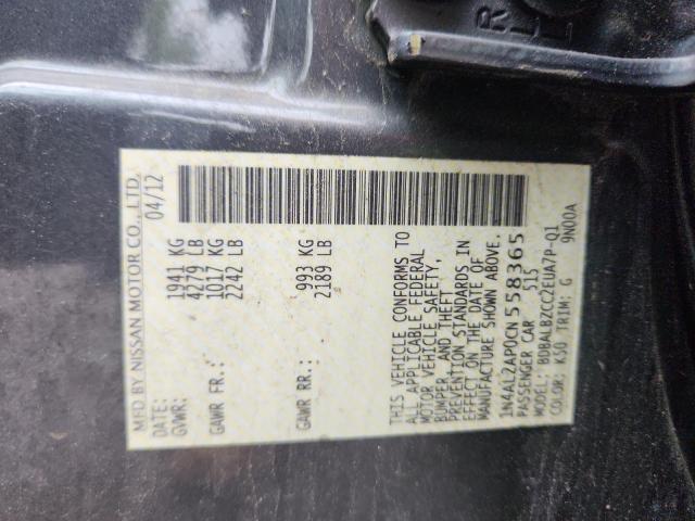 2012 NISSAN ALTIMA BAS - 1N4AL2AP0CN558365