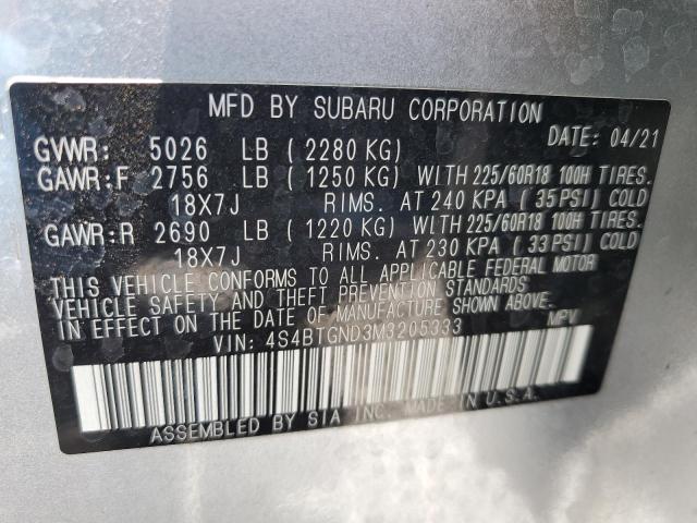 2021 SUBARU OUTBACK LI 4S4BTGND3M3205333