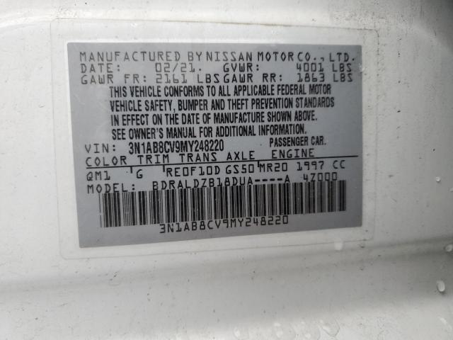 2021 NISSAN SENTRA SV - 3N1AB8CV9MY248220