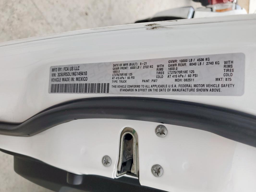 2022 RAM 2500 BIG H 3C6UR5DL1NG149410