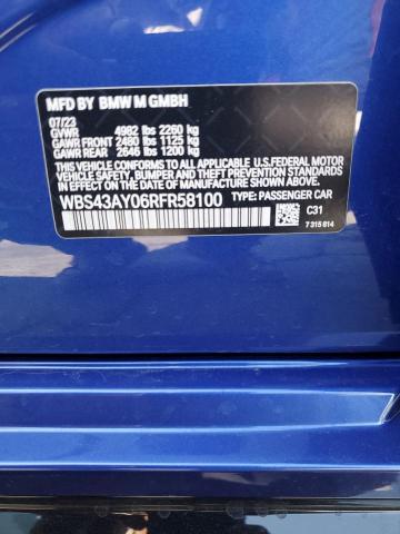 2024 BMW M3 COMPETI WBS43AY06RFR58100