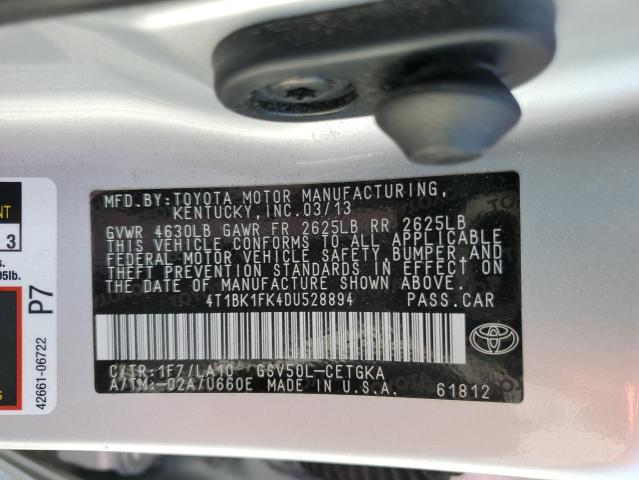 2013 TOYOTA CAMRY SE - 4T1BK1FK4DU528894