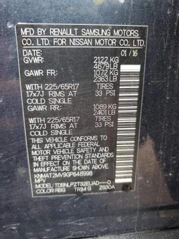 2016 NISSAN ROGUE S - KNMAT2MV9GP648998