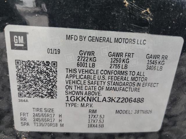 2019 GMC ACADIA SLE 1GKKNKLA3KZ206488