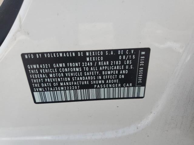 2016 VOLKSWAGEN JETTA SEL 3VWL17AJ3GM222207