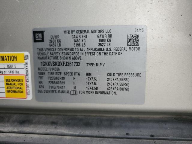 2015 GMC ACADIA SLT 1GKKVSKDXFJ261732