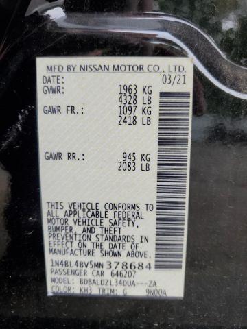 2021 NISSAN ALTIMA S 1N4BL4BV5MN378684