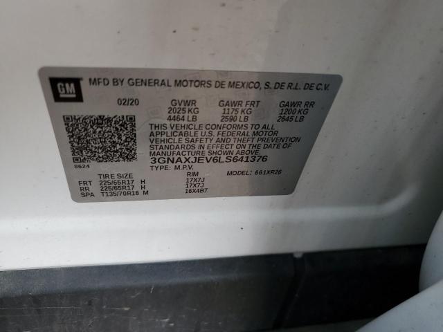 2020 CHEVROLET EQUINOX LT - 3GNAXJEV6LS641376