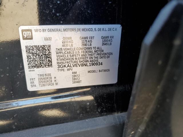 2022 GMC TERRAIN SLT 3GKALVEV8NL190934