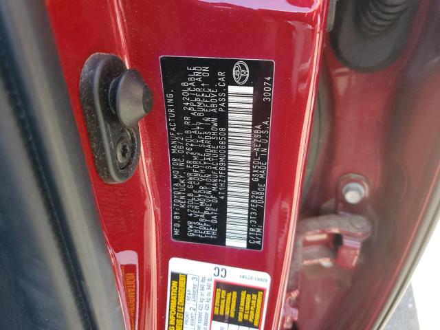 2021 TOYOTA AVALON TOU 4T1HZ1FB9MU068508