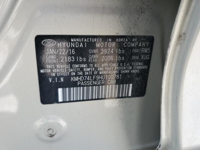 2017 HYUNDAI ELANTRA SE - KMHD74LF9HU100781