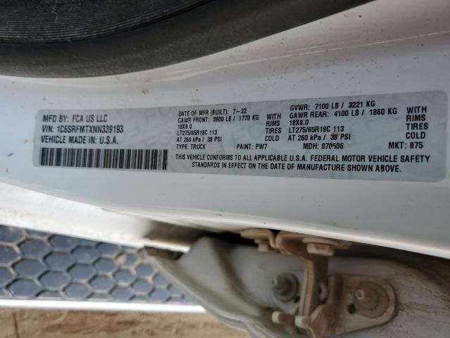 2022 RAM 1500 BIG H - 1C6SRFMTXNN339193