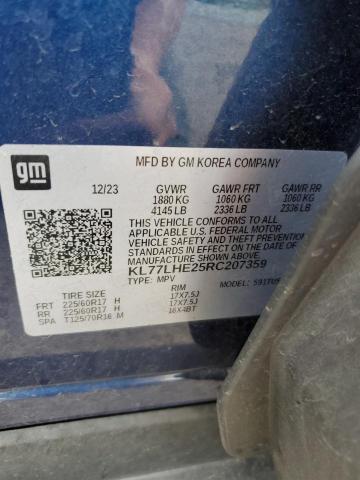2024 CHEVROLET TRAX 1LT KL77LHE25RC207359