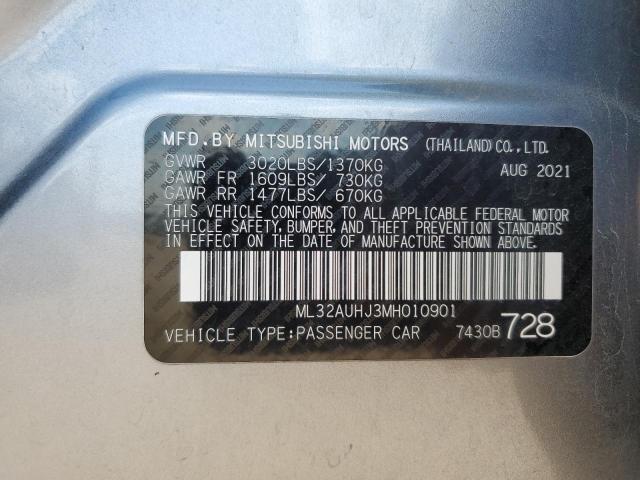 2021 MITSUBISHI MIRAGE ES ML32AUHJ3MH010901