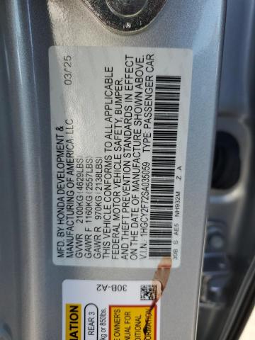 2025 HONDA ACCORD HYB - 1HGCY2F72SA035059