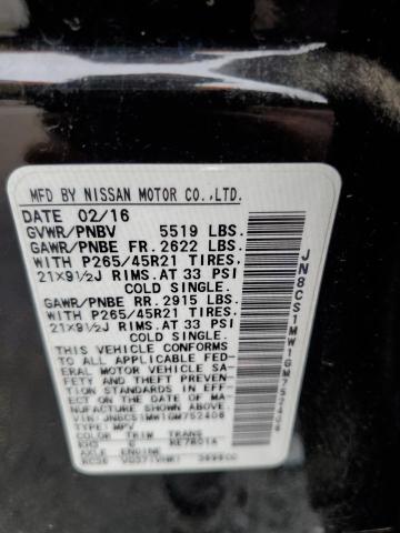 2016 INFINITI QX70 JN8CS1MW1GM752406