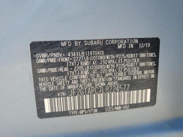 2020 SUBARU CROSSTREK - JF2GTAPC7L8224577