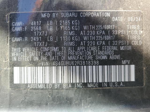 2024 SUBARU CROSSTREK - 4S4GUHU62R3818398