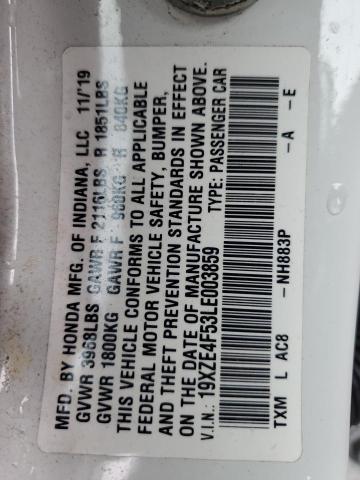 2020 HONDA INSIGHT EX 19XZE4F53LE003859