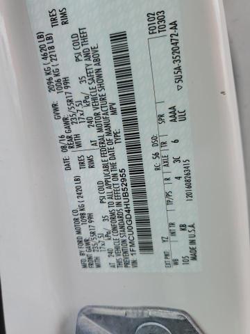 2017 FORD ESCAPE SE - 1FMCU0GD4HUB52955