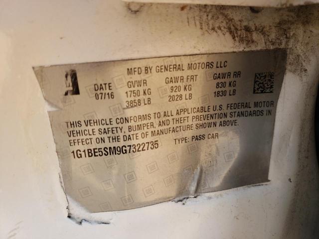 2016 CHEVROLET CRUZE LT - 1G1BE5SM9G7322735