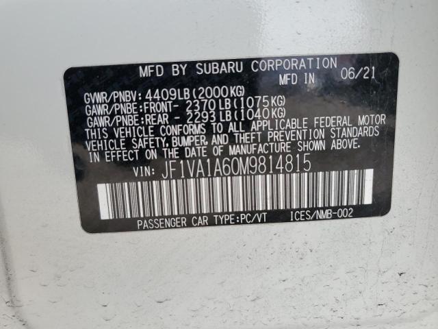 2021 SUBARU WRX JF1VA1A60M9814815