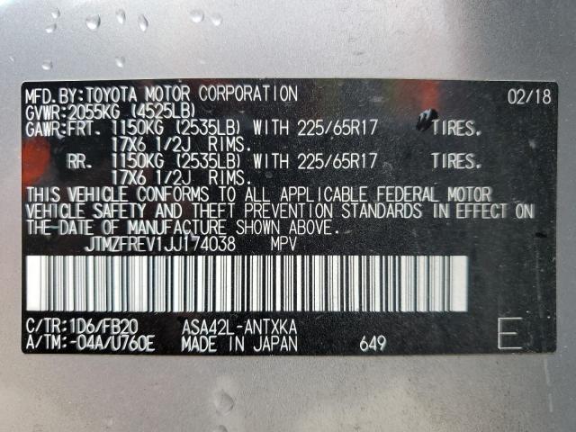 2018 TOYOTA RAV4 LE - JTMZFREV1JJ174038