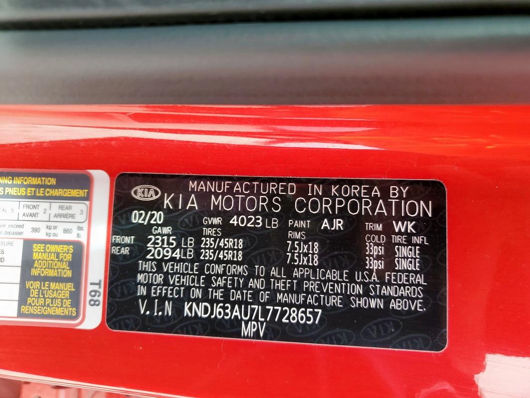 2020 KIA SOUL GT LI - KNDJ63AU7L7728657