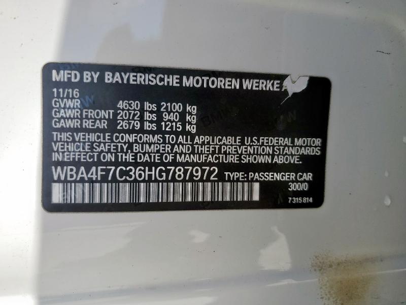 2017 BMW 430I GRAN - WBA4F7C36HG787972