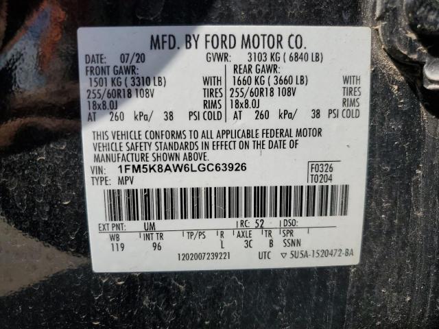 2020 FORD EXPLORER P - 1FM5K8AW6LGC63926