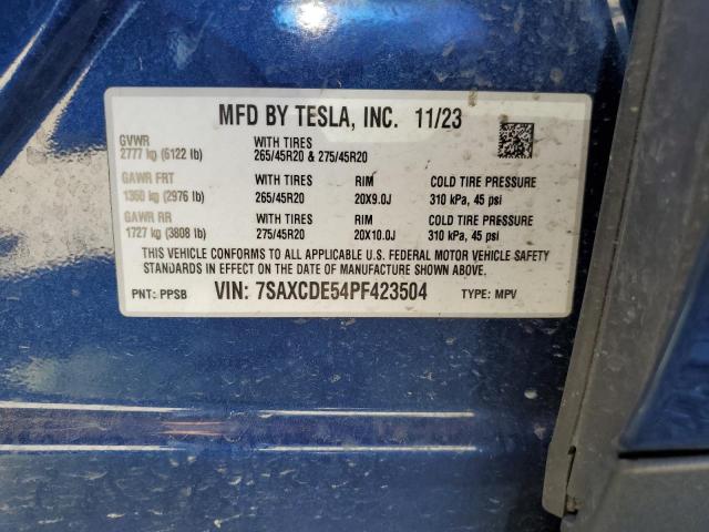 2023 TESLA MODEL X 7SAXCDE54PF423504