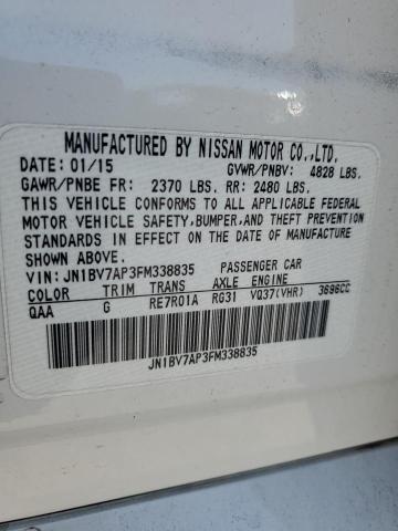 2015 INFINITI Q50 BASE JN1BV7AP3FM338835