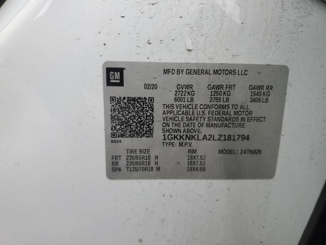 2020 GMC ACADIA SLE 1GKKNKLA2LZ181794