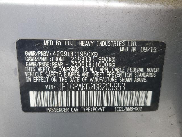 2016 SUBARU IMPREZA LI JF1GPAK62G8205953