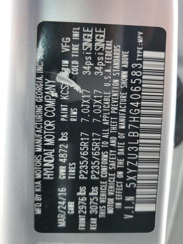 2017 HYUNDAI SANTA FE S - 5XYZU3LB7HG406583
