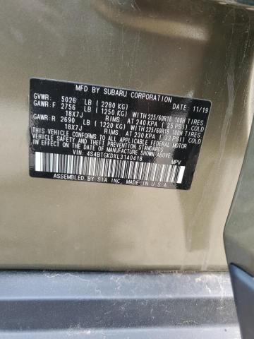 2020 SUBARU OUTBACK ON 4S4BTGKDXL3140418