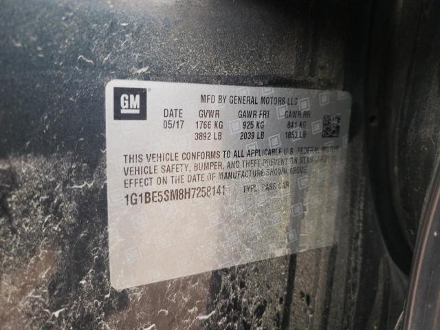 2017 CHEVROLET CRUZE 1G1BE5SM8H7258141