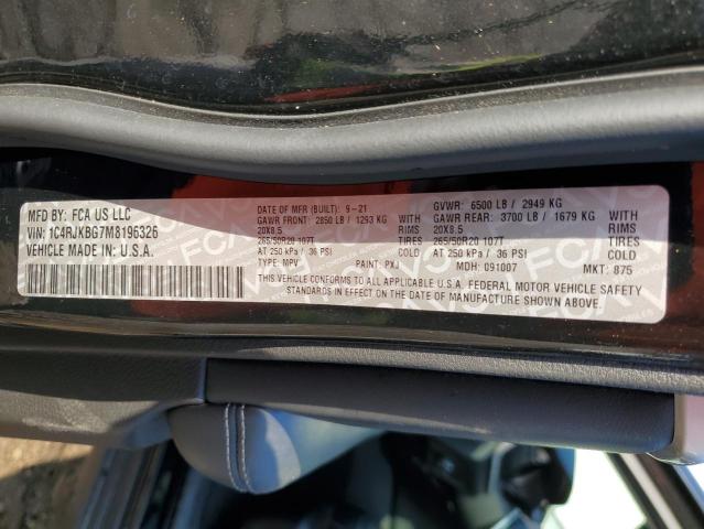 2021 JEEP GRAND CHER - 1C4RJKBG7M8196326