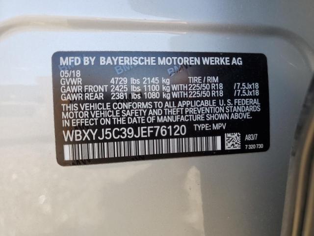 2018 BMW X2 XDRIVE2 WBXYJ5C39JEF76120