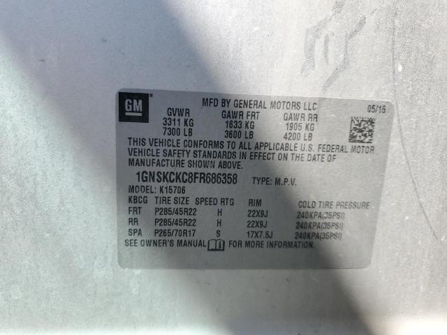 2015 CHEVROLET TAHOE K150 - 1GNSKCKC8FR686358