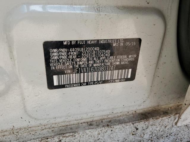 2016 SUBARU WRX LIMITE JF1VA1L67G9803747