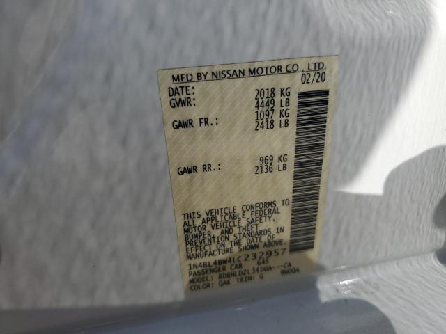 2020 NISSAN ALTIMA S 1N4BL4BW4LC232957