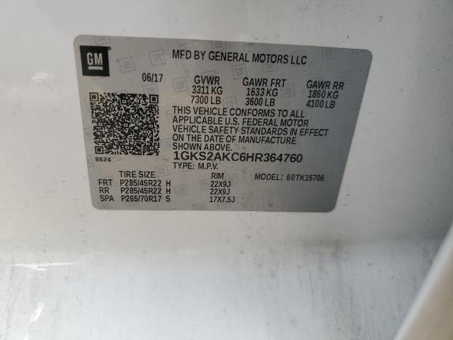 2017 GMC YUKON SLE 1GKS2AKC6HR364760